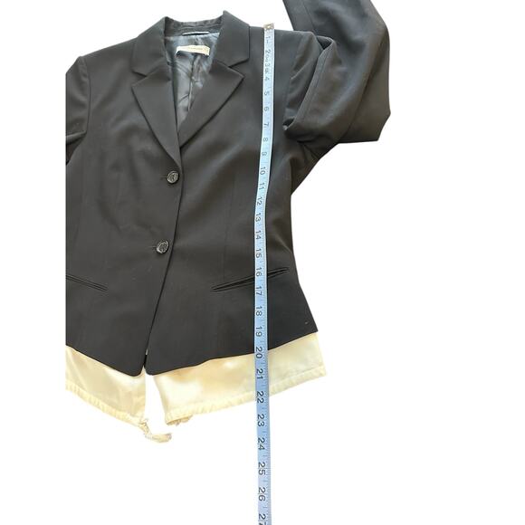 Rene Lezard Blazer XS Black‎ White Tuxedo Office Work Career Dressy Business - Picture 13 of 13